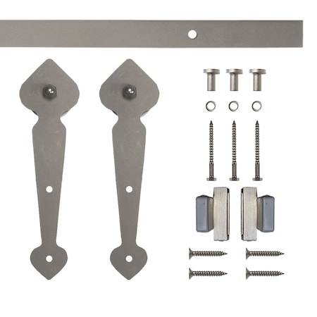 Soft Close 48 Satin Nickel Spade Mini Single Barn Door Hardware